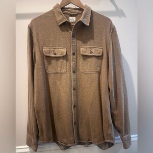 Marine Layer Tan Casual Button Down Shirt